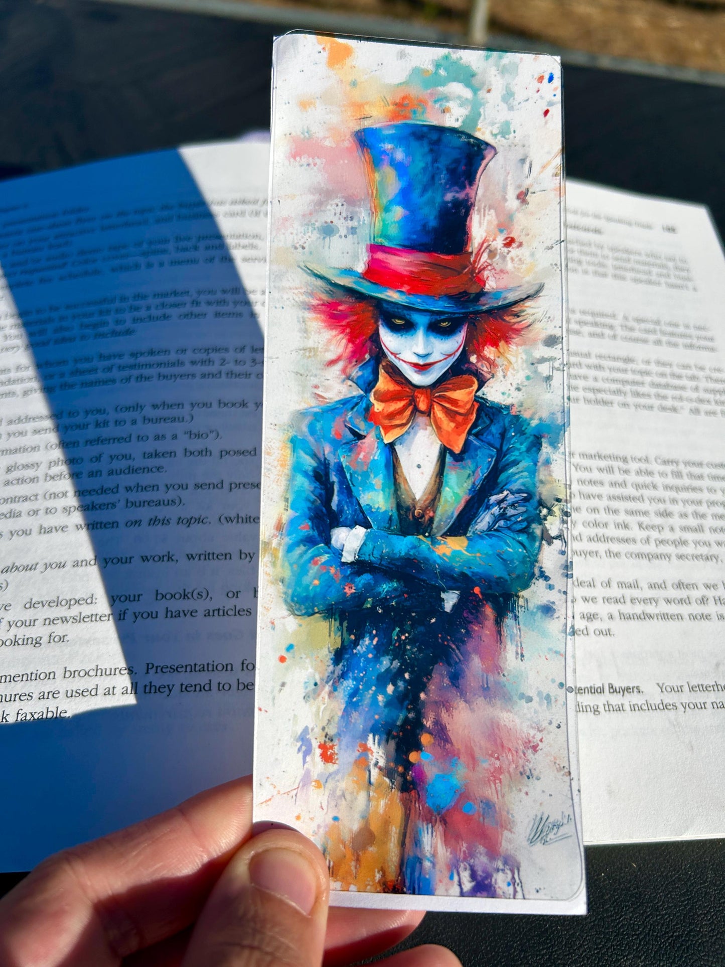 Alice in Wonderland Bookmark – Mad Hatter Bookmark | Whimsical Fantasy Gift for Book Lovers